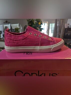 Pink Slip-On Canvas Sneaker